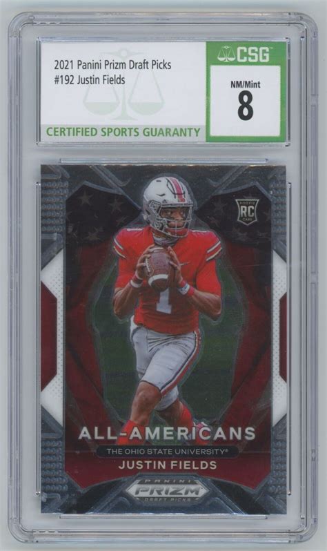 2021 Panini Prizm Draft Picks All American 192 Justin Fields Rc