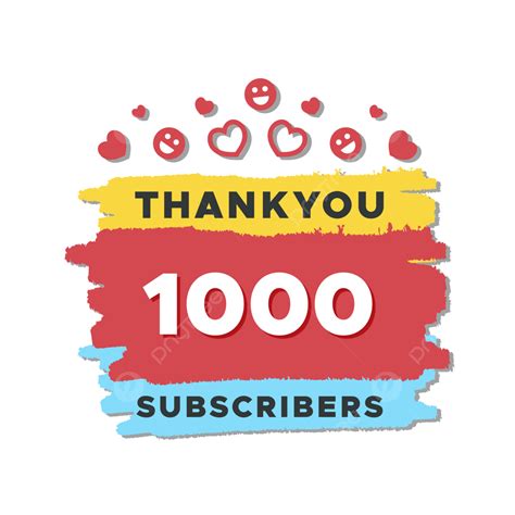 Thankyou K Subscribers Png With Hearts And Emoji K Subscribers