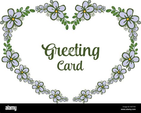 Vector Illustration Greeting Card Writing With Purple Flower Frame Hand