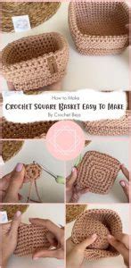 Best Crochet Square Basket Free Pattern Ideas Carolinamontoni