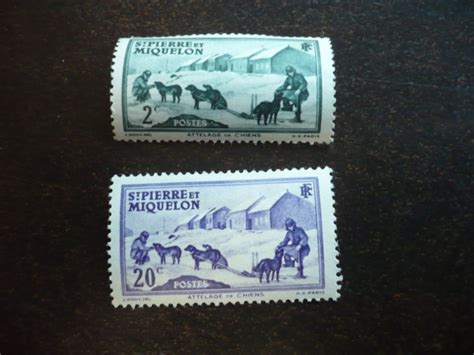 Stamps St Pierre Miquelon Scott Mint Hinged Partial Set Of