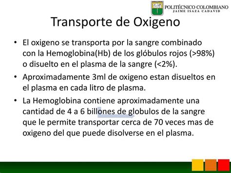 Transporte De Oxigeno Y Dioxido De Carbono