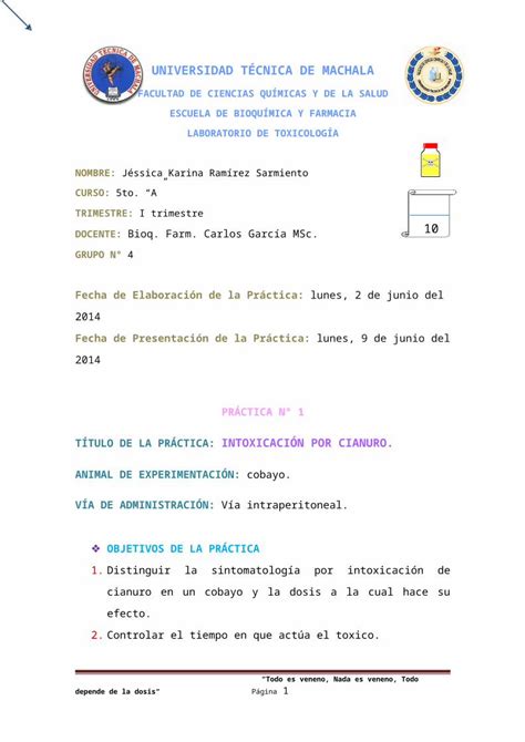 DOCX Practicas de toxicología i trimestre DOKUMEN TIPS