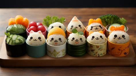 Premium Photo | Cute Bento Boxes Lots of Classic Menu Items Elementary ...