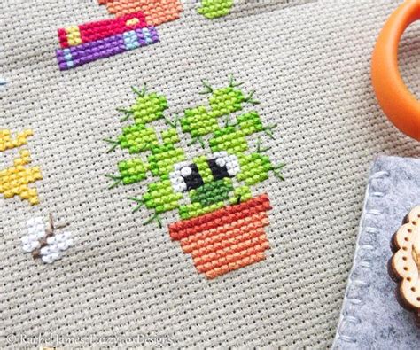 Pasquale The Cactus Cross Stitch Pattern Pdf Prickly But Cute Stitch A