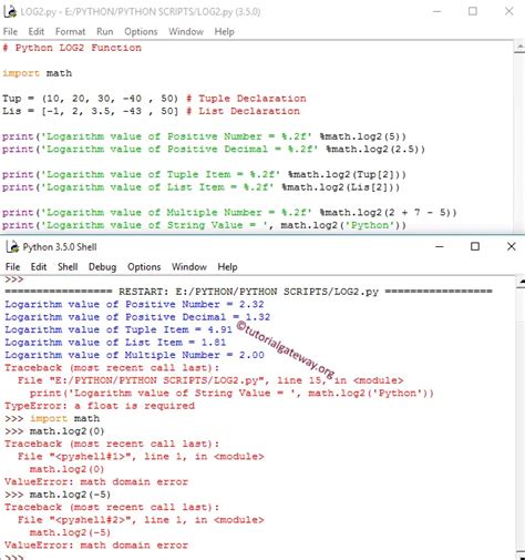 Python Log2 Function