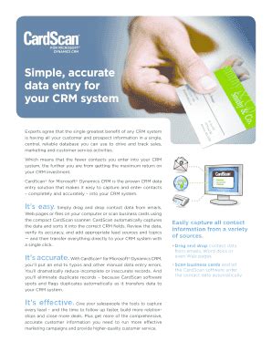 Fillable Online Simple Accurate Data Entry For Your CRM System