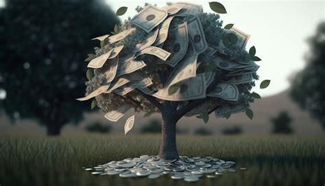 Premium Ai Image Ai Generated Illustration Money Tree With Dollars Instead Of Leaves