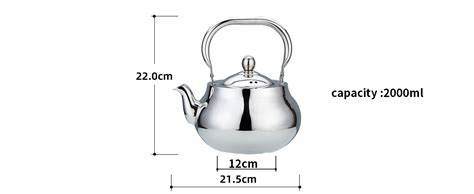 SANQIAHOME Stainless Steel Teapot With Removeable Infuser 71 Oz 2000ml