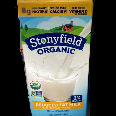 Milk Organic Stonyfield Farm 2 Milk Half Gallon Russo S