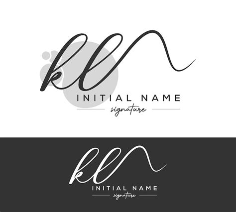 Premium Vector Vector Kl K L Initial Letter Handwriting And Signature