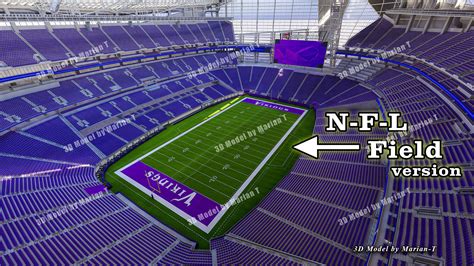 3D model US Bank Stadium - Minneapolis USA VR / AR / low-poly | CGTrader