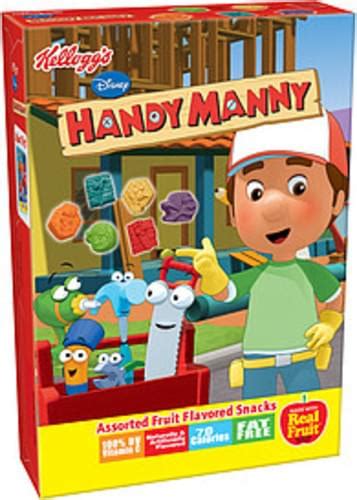 Kelloggs Disney Handy Manny Assorted Pouches Fruit Flavored Snacks