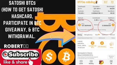 Btcs Miner How To Participate In Free Btc Giveaway Get Satoshi Card