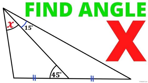 How To Find Unknown Angle X In Triangle Geometry Challenge