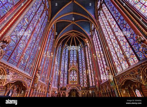 Sainte Chapelle Royal Chapel Gothic Style Palais De La Cite Paris