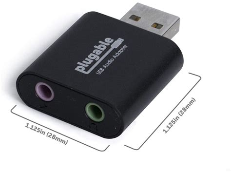 Plugable USB Audio Adapter With 3 5mm Speaker Headphone And Microphone