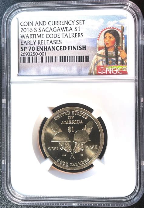 S Sacagawea Native American Wartime Code Talkers Ngc Sp Enhanced