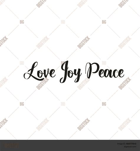 Love Joy Peace Vector And Photo Free Trial Bigstock