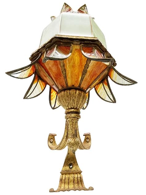 Very Extreme Large And Impressive Stained Glass Wall Lamps For Sale At 1stdibs Stained Glass