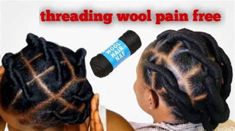 Quick African Threading Hairstyle Using Wool YouTube