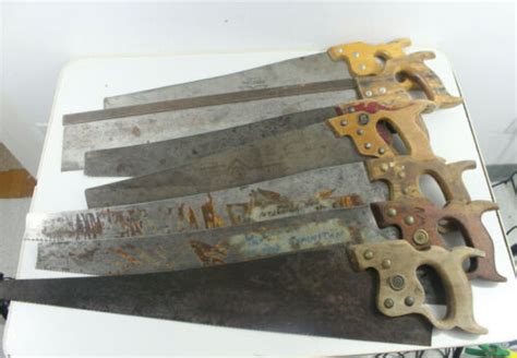 Vintage Hand Saw Lot Antique Medallions HK Porter Disston Steigo