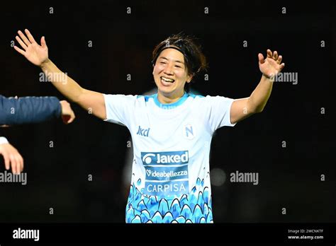 Miharu Kobayashi Of Napoli Femminile Celebrates After Scoring A Goal