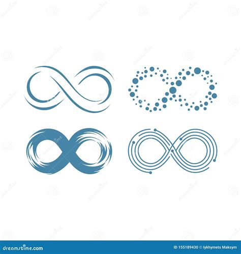 Infinity Eternity Unlimited Symbols Limitless Cyclical Emblems Outline Infinity Signs