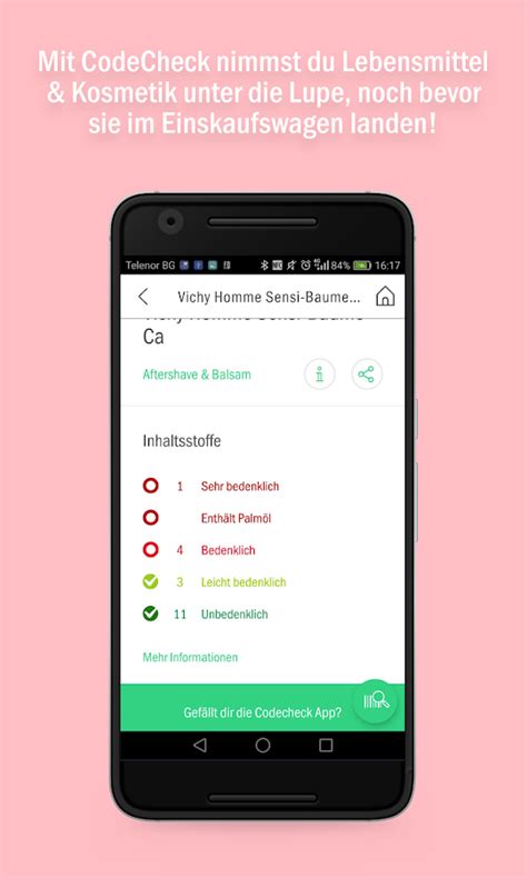 CodeCheck Lebensmittel Kosmetik Scanner Android Apps Auf Google Play