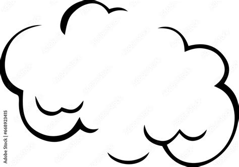 Cloud shape vector illustration. Simple cloud outline design elements ...