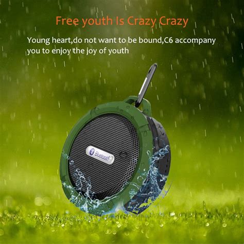 C6 Bluetooth Speaker Portable Bass Waterproof Outdoors For Android