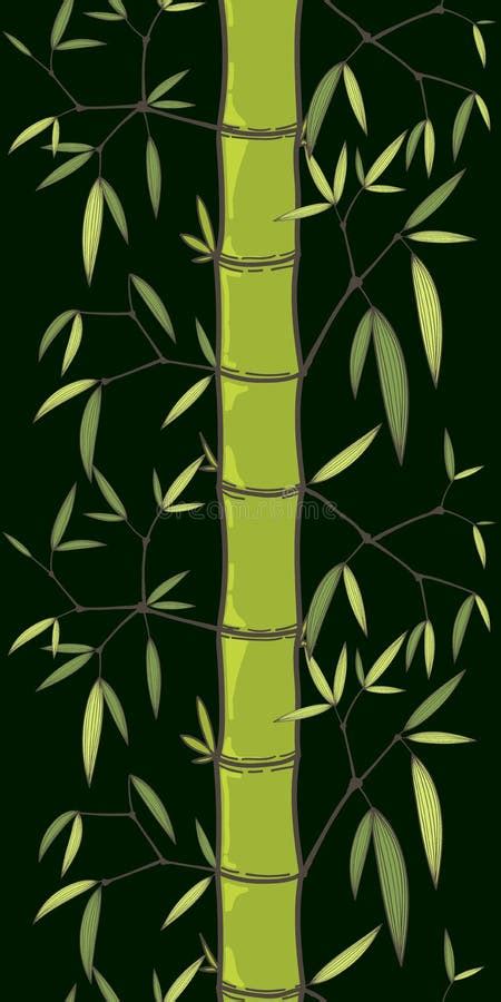 Ilustração Oriental Do Vetor Do Papel De Parede Da Grama De Bambu