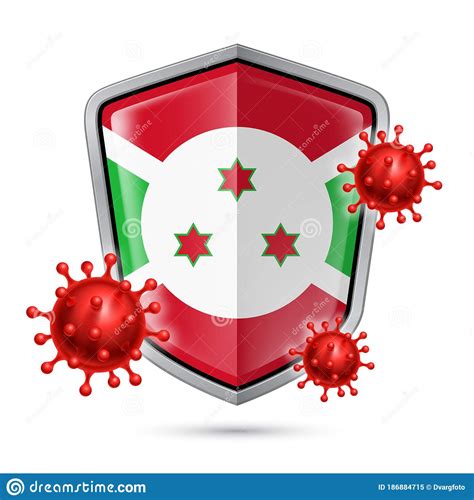 Shield Icon of Burundi stock vector. Illustration of medicine - 186884715