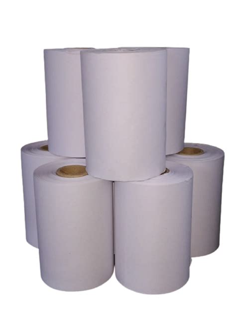 Plain White M Thermal Receipt Paper Roll For Printing Gsm Gsm