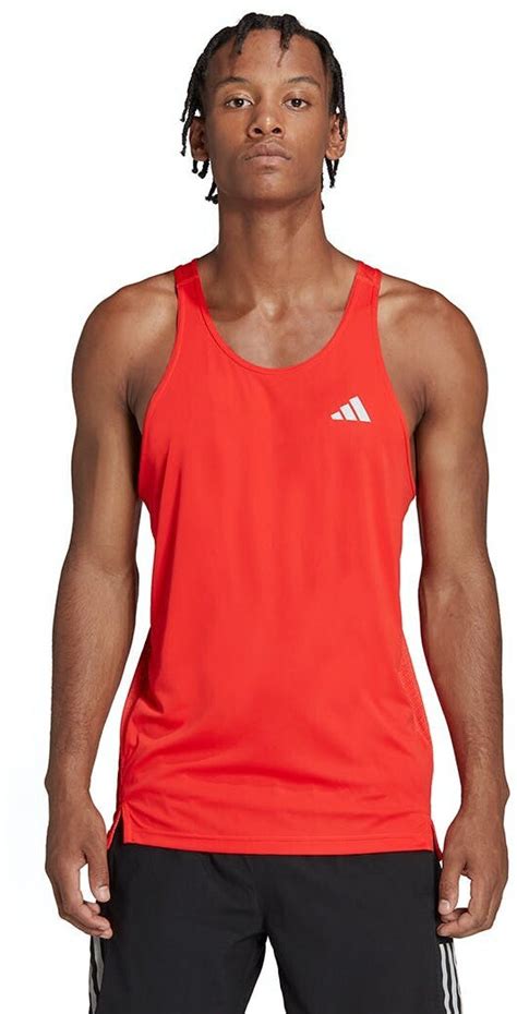 Adidas Own The Run Men S Running Singlet H Red Ab