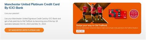 Apply Now Icici Bank Manchester United Platinum Credit Card At Best