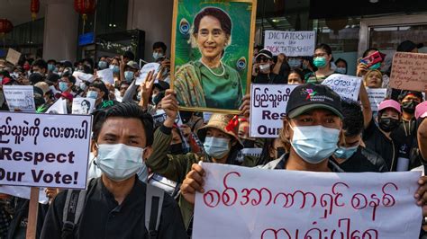 Myanmar Polizei Durchsucht Offenbar Zentrale Der Partei Von Aung San