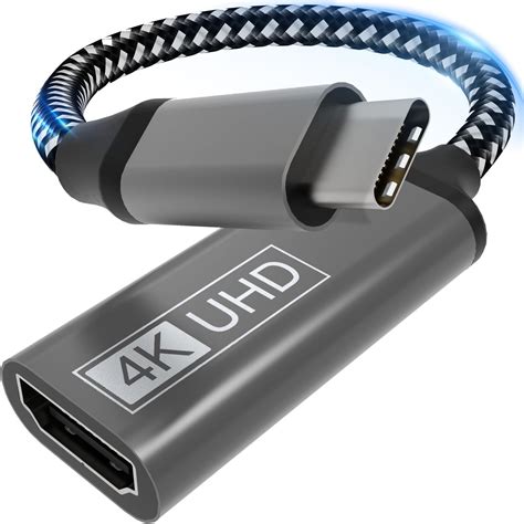 YUETUOL Adaptateur USB C Vers HDMI Adaptateur Type C Vers HDMI 4K