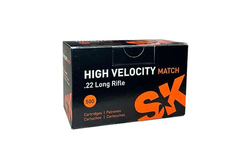 Sk High Velocity Match Ammunition 22 Long Rifle 500 Whidden Gunworks