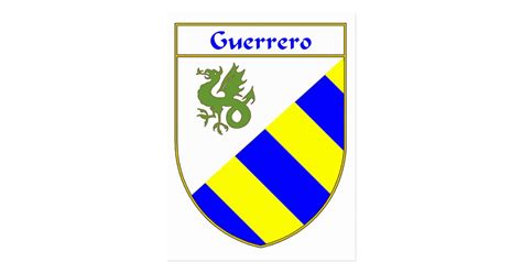 Guerrero Coat of Arms/Family Crest Postcard | Zazzle.com