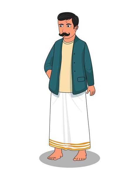 Indian Village Man Cartoon Character Design Vector Art At Vecteezy