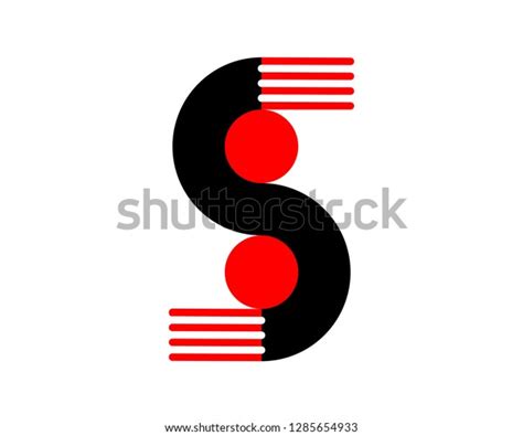 Black Alphabet Letter S Logo Design Stock Vector (Royalty Free ...