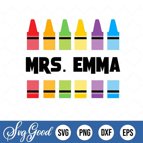 Crayon Split Monogram Teacher School Svg Printable Png Ins Inspire