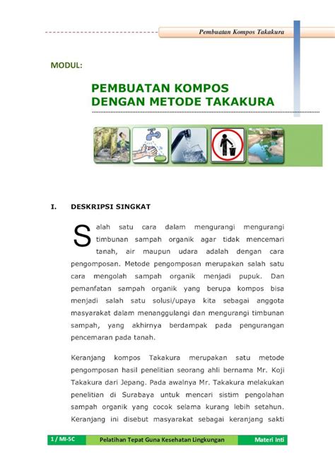 PDF Mi 5c Modul Pembuatan Kompos Metode Takakura DOKUMEN TIPS