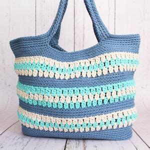 Ocean Breeze Tote Crochet Bag Pattern Crochet Beach Bag Etsy