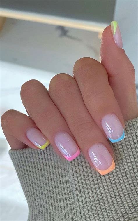 Awesome Spring Nail Ideas Pastel French Tip Nails Gel Nails