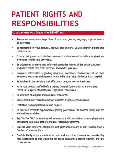 Patient Rights And Responsibilities Pdf Patient Informed Consent