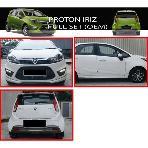 Proton Iriz Full Set Bodykit Pu Oem Front Skirt Side Skirt Rear