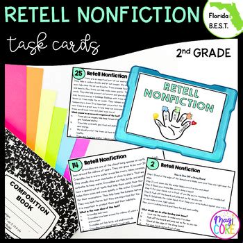 Retell Nonfiction Task Cards Nd Grade Fl Best Ela R By Magicore