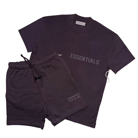 Fear Of God Essentials Plum Short Set Ss23 Hype Locker Uk